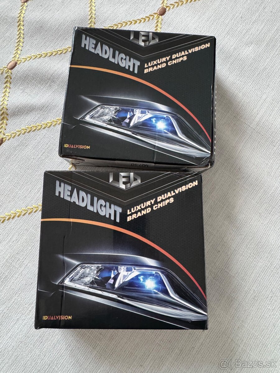 Predám 2x sadu H7 LED 6000K, 12V žiaroviek do auta