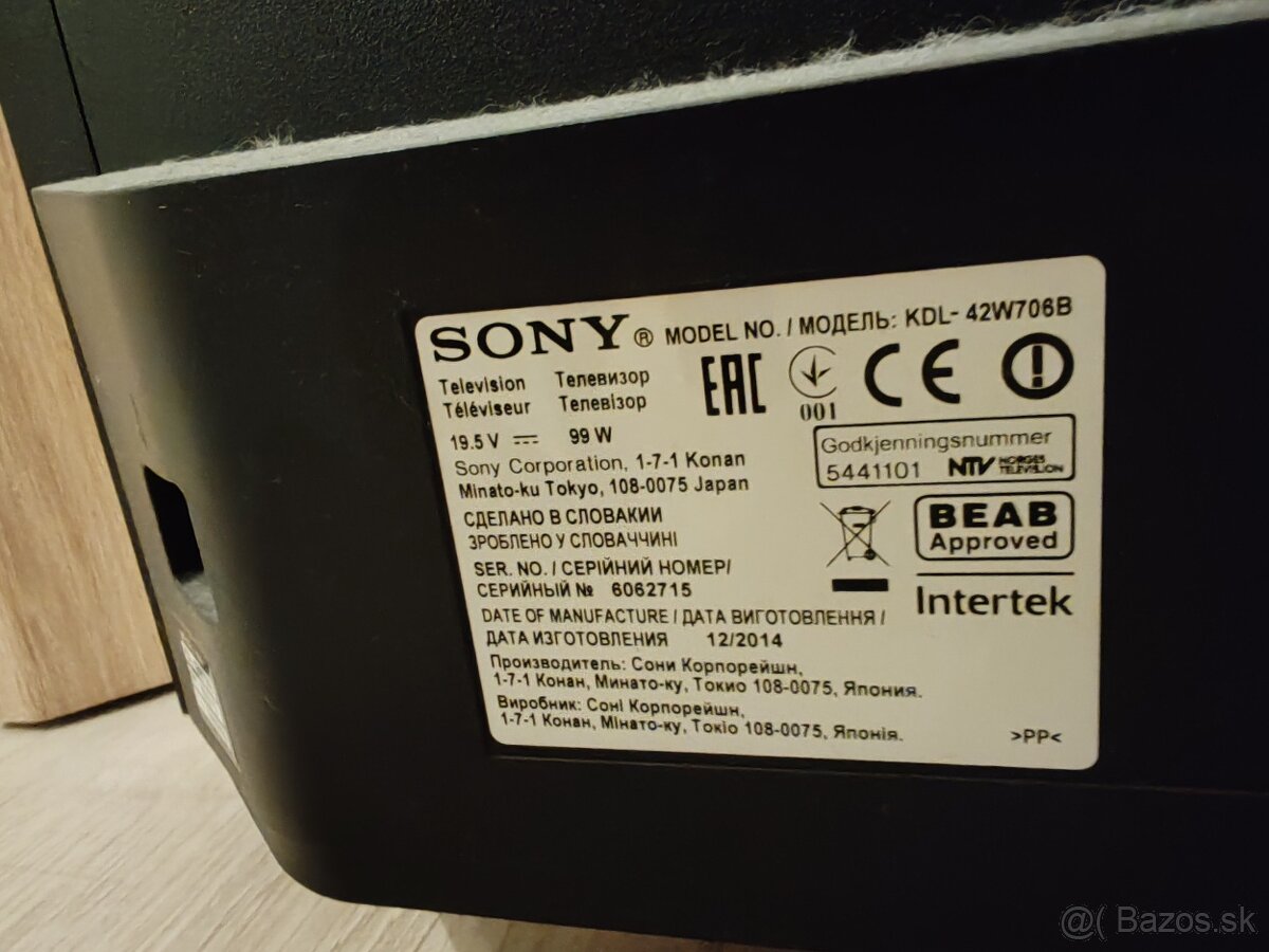 Sony Bravia KDL 42W706B