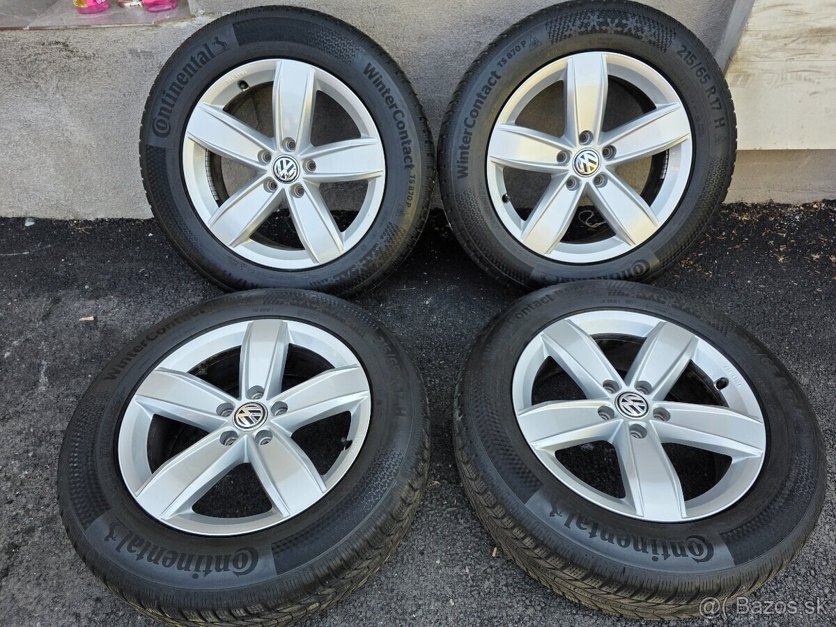 Zimne kolesá VW Tiguan 5x112 R17 215/65 r17