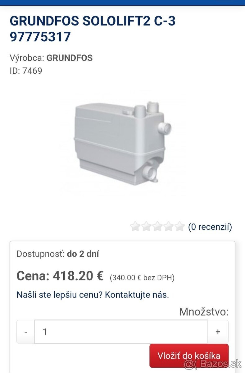 Prečerpávacia stanica na odpadovú vodu