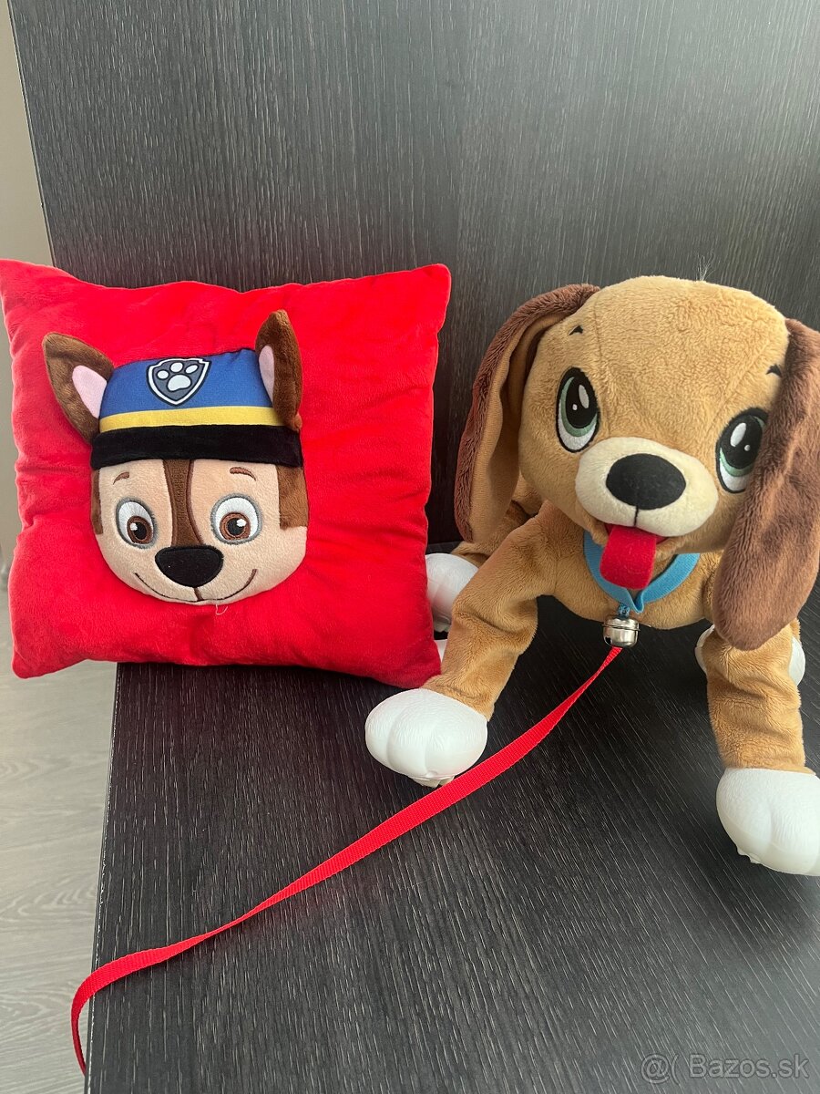 Floppy psík + vankúšik Labková patrola Marshal