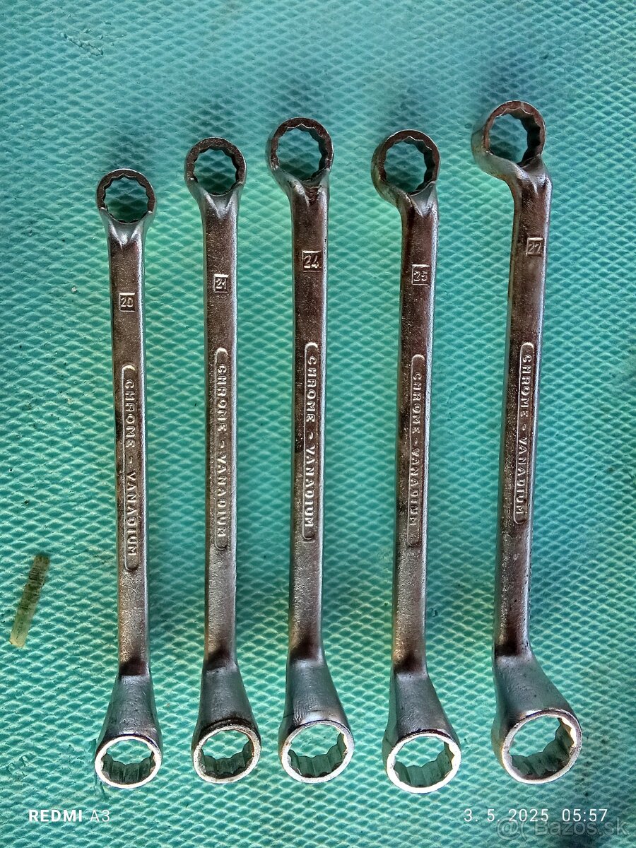 Očkové klúče chrome vanadium, náradie