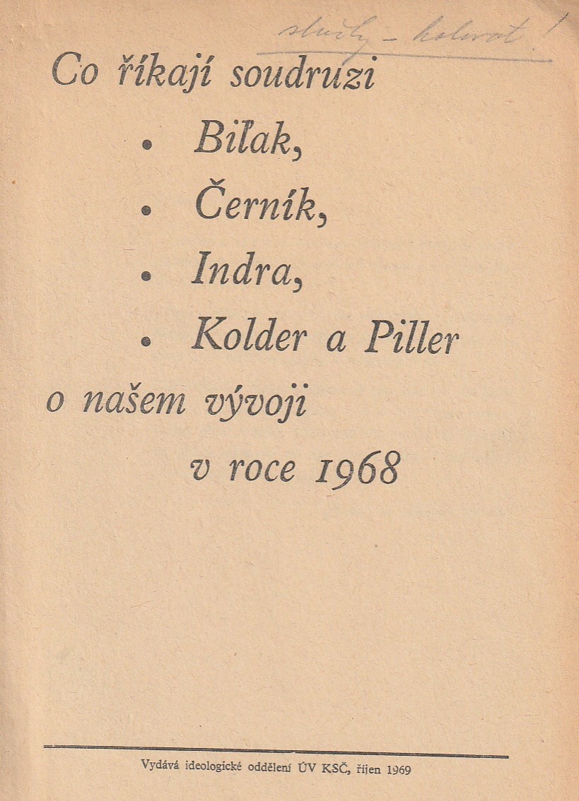 bolševický materiál 1969 - 1973