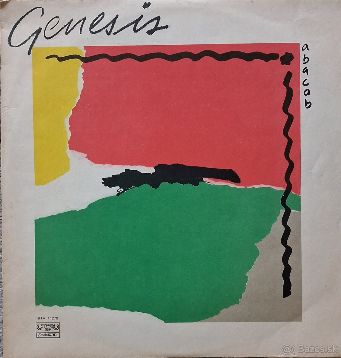 Retro gramofónová LP platňa Genesis abacab