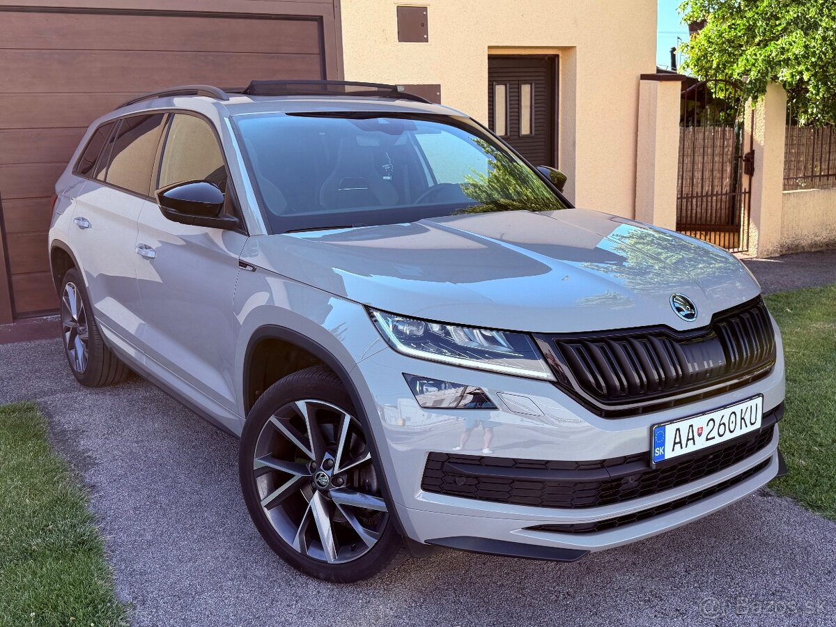 Kodiaq Sportline 4x4✅ODPOČET✅Nardo Grey Virtual Pano Webasto