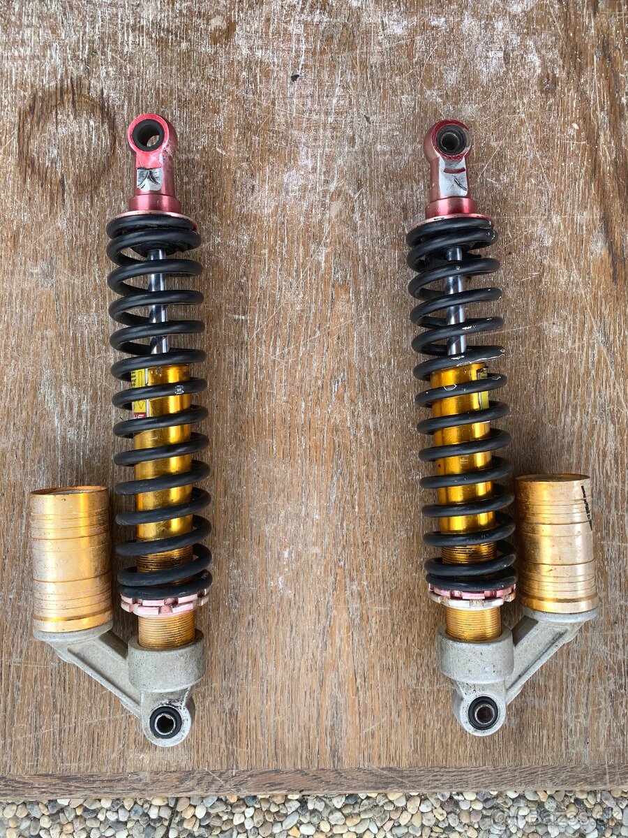 Predné tlmiče na štvorkolku / pitbike – 38 cm, s nádobkami
