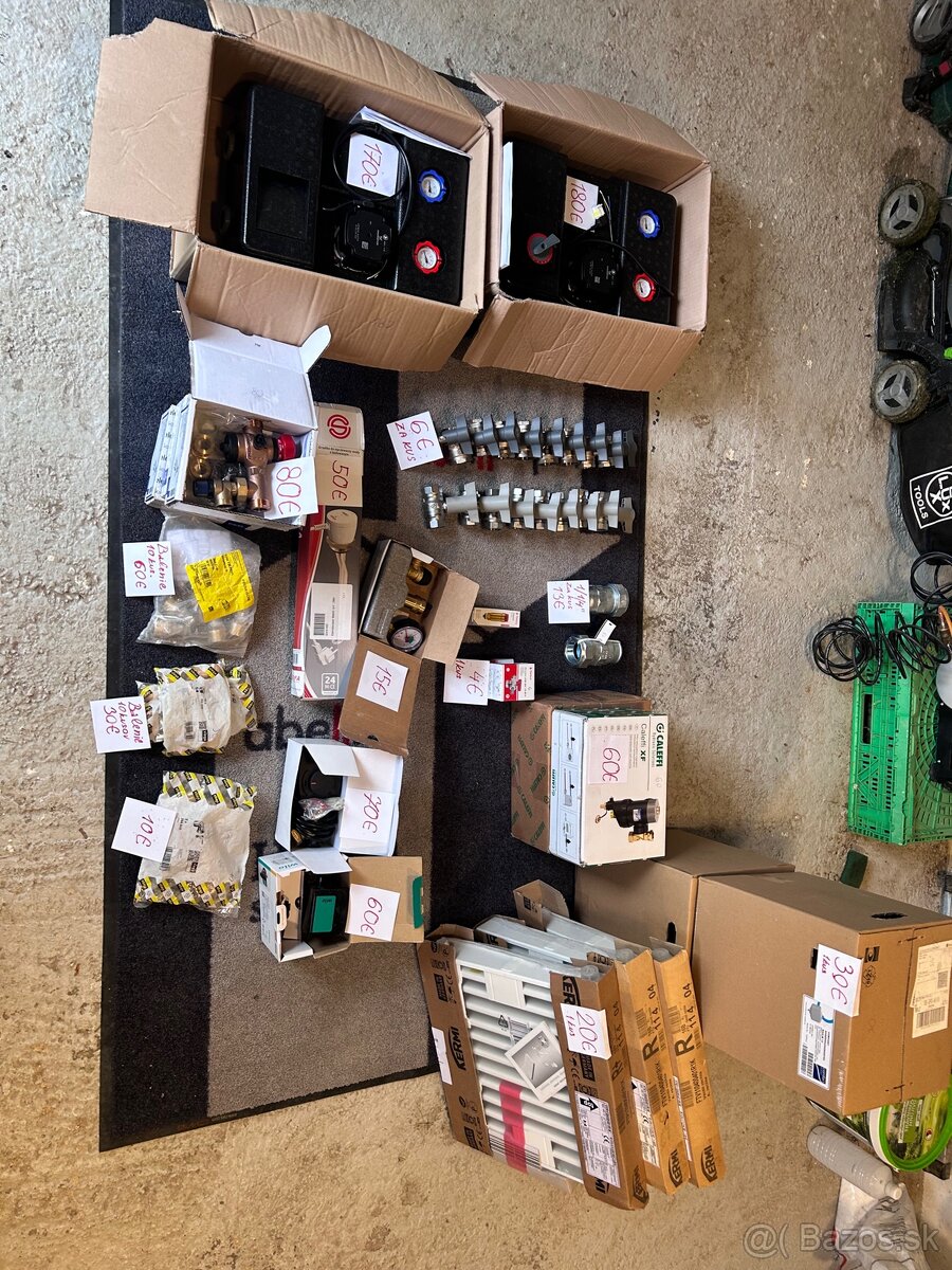 Predám kúrenársky materiál – nové čerpadlá, ventily, filtre