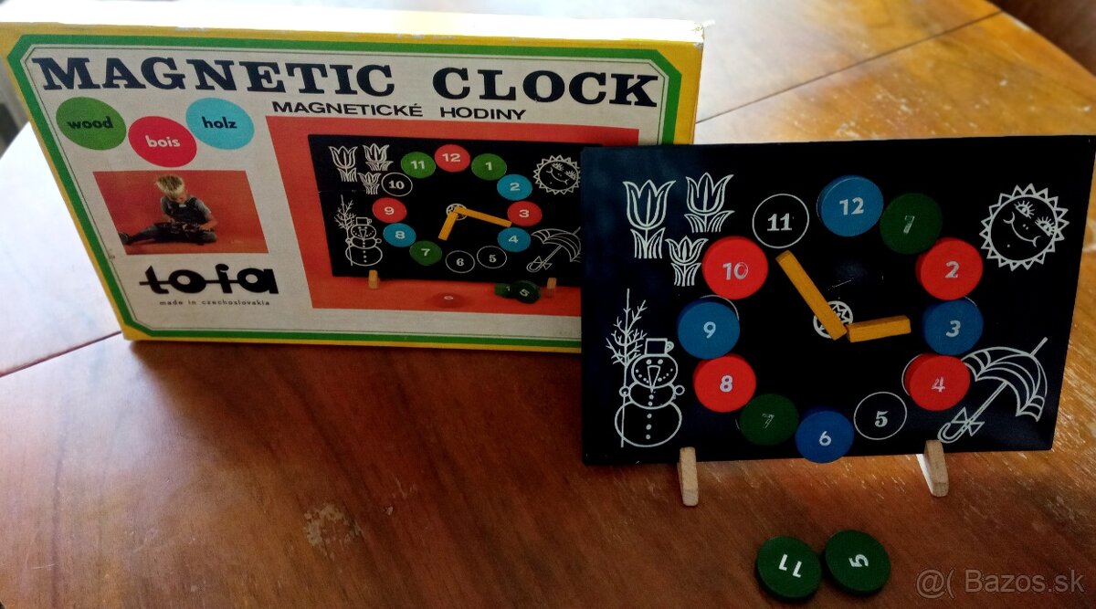 Magnetické hodiny / hra na učenie hodin