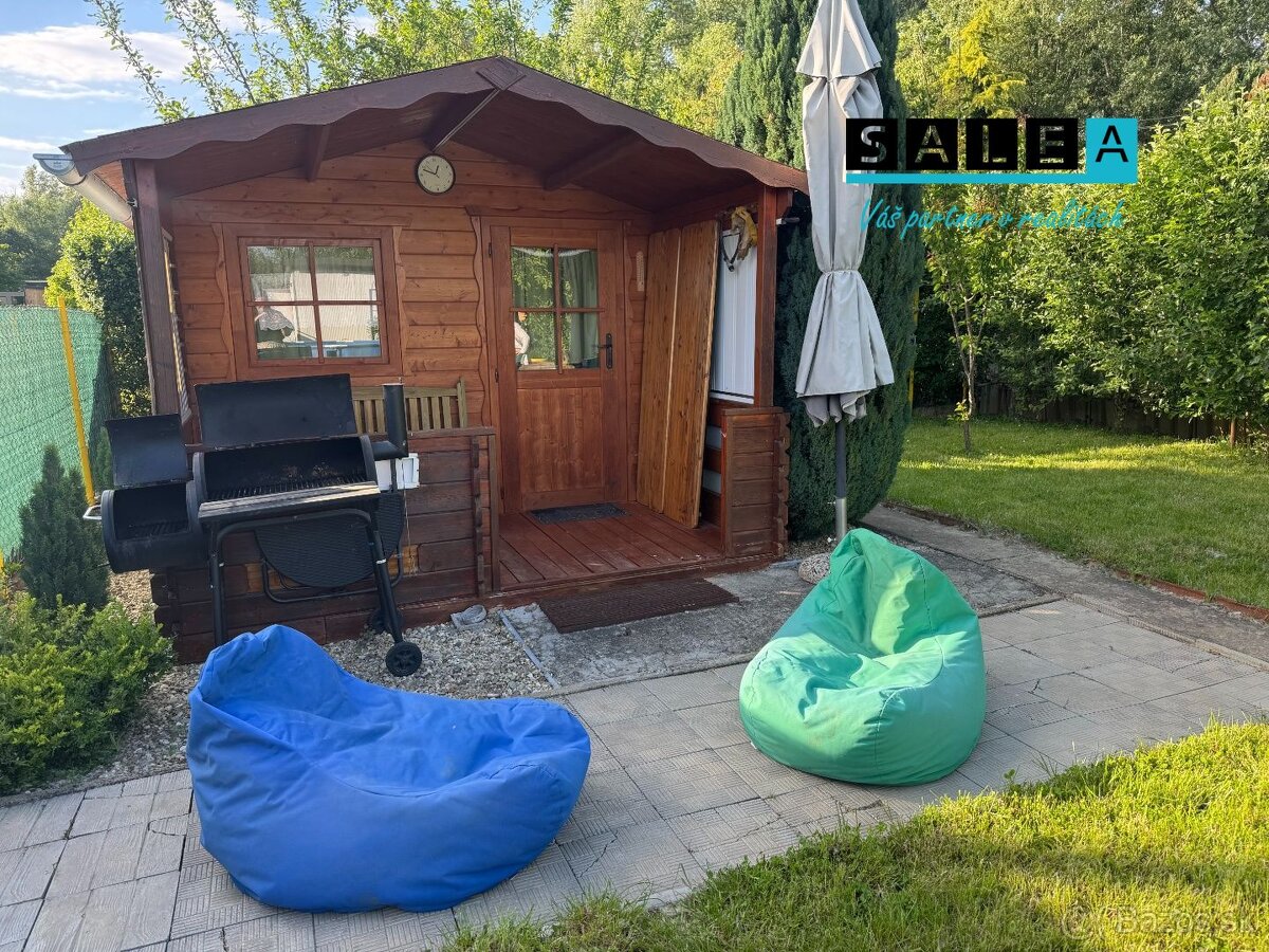 Krásna záhrada s chatkou v Kráľovej nad Váhom 259 m2
