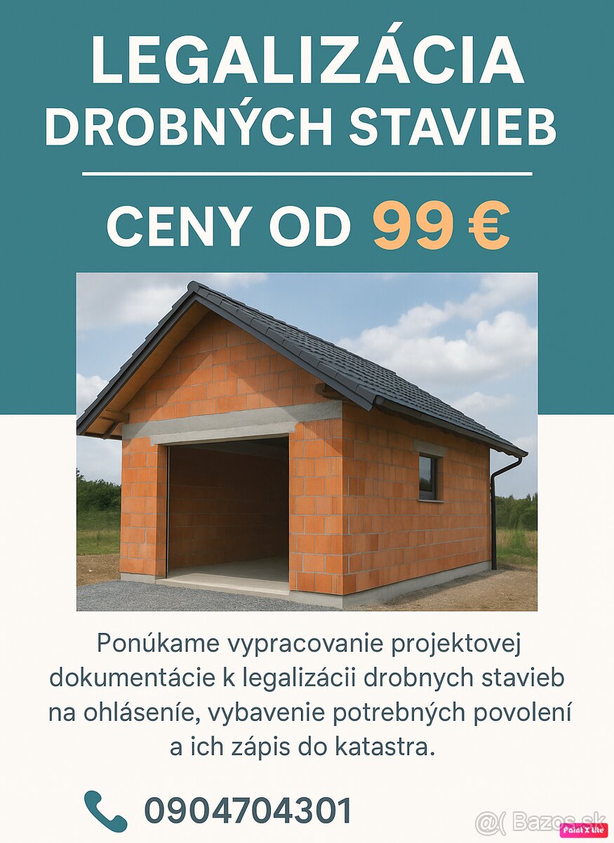 🏡 Legalizácia drobných stavieb – od 99 €