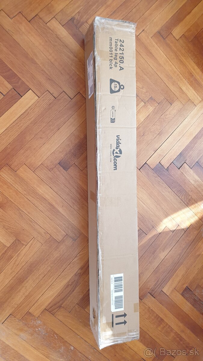 Predám stolové čierne kovové nohy 4 ks