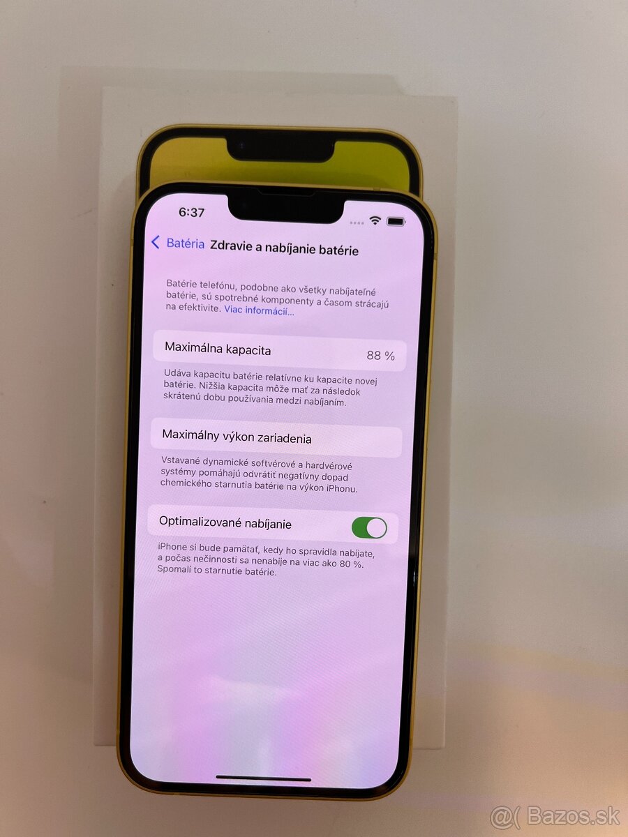 IPHONE 14 YELLOW 128GB ZÁRUKA - VEĽMI DOBRÝ STAV