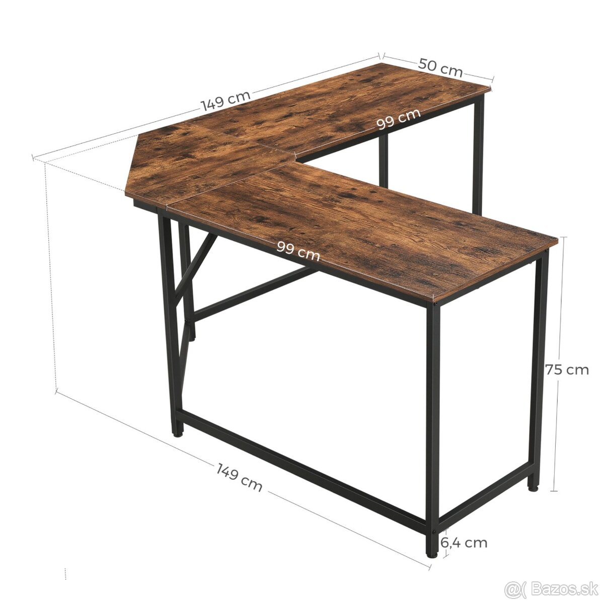 Rohový pracovný stôl