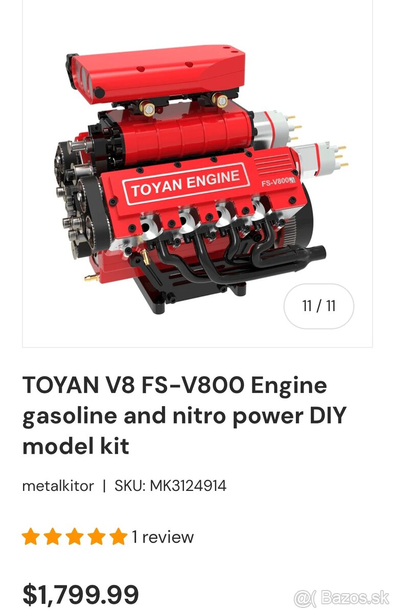 Toyan V8 FS-V800 – modelársky motor