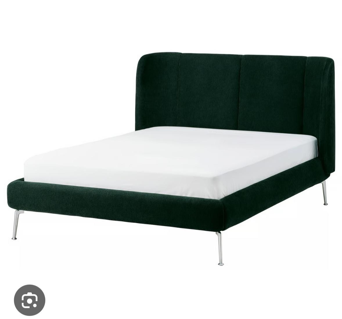 Ikea manželská posteľ, smaragdovo zelená