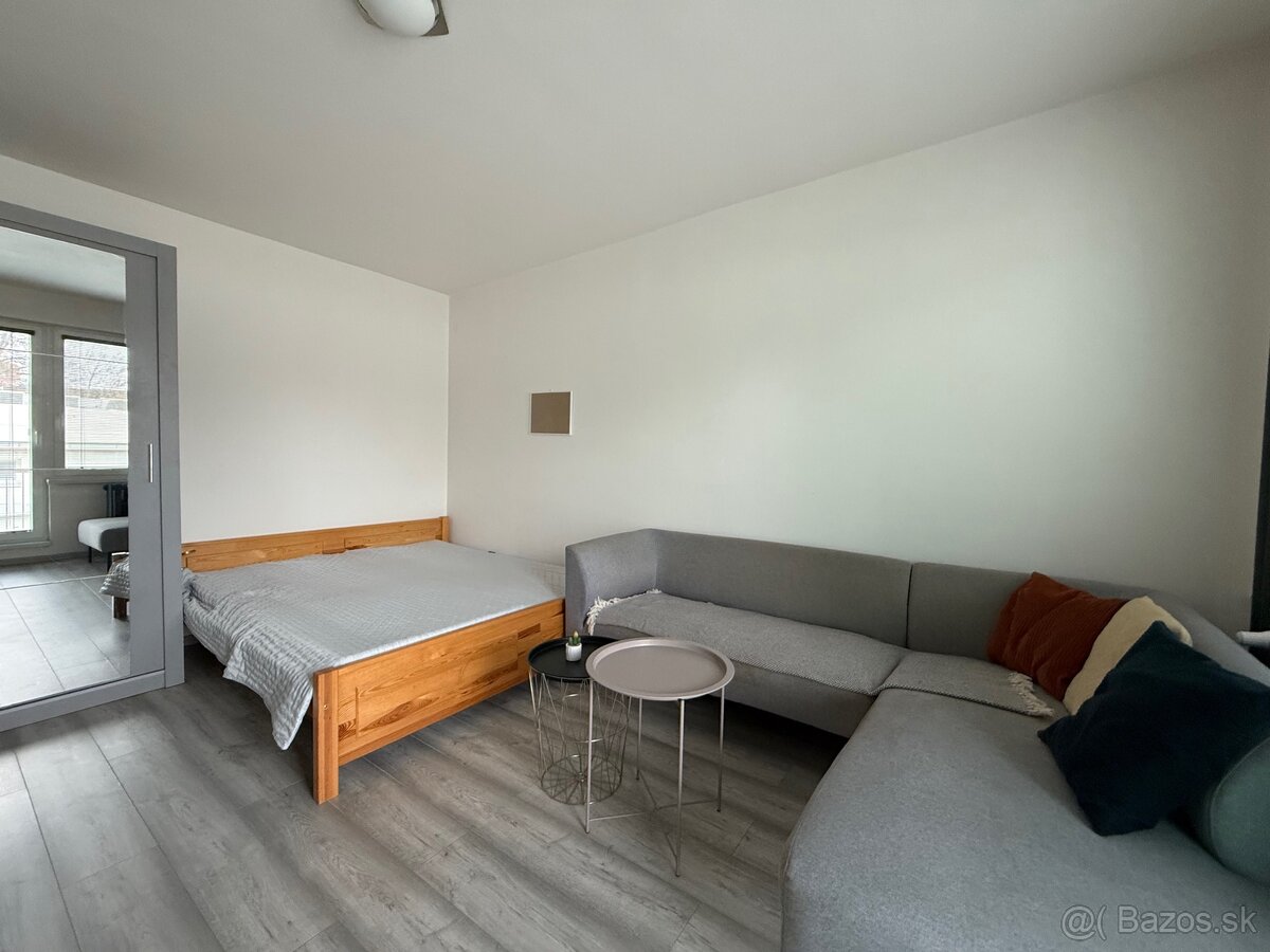 1-izbový byt na prenájom, s dvomi balkónmi, Školská ulica