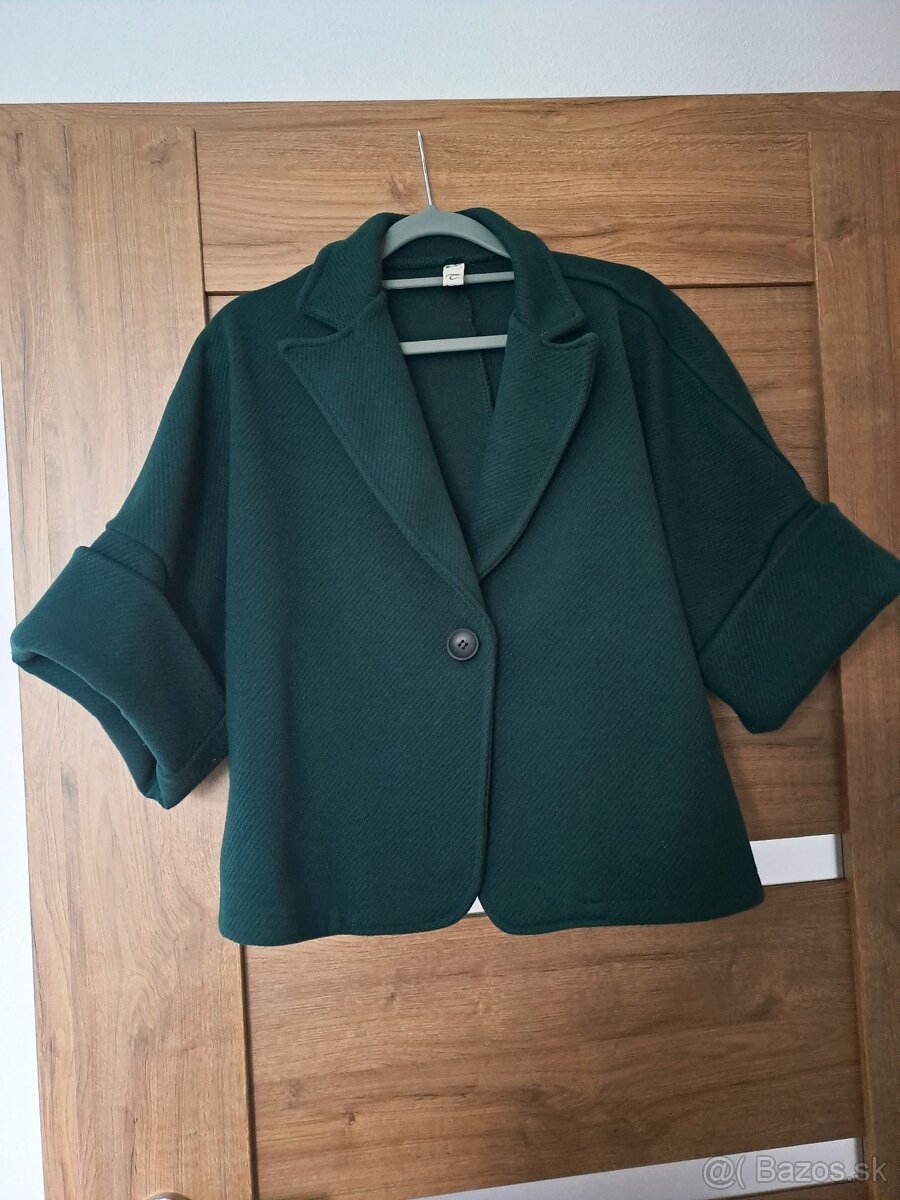 Zelený prechodný kabát - M