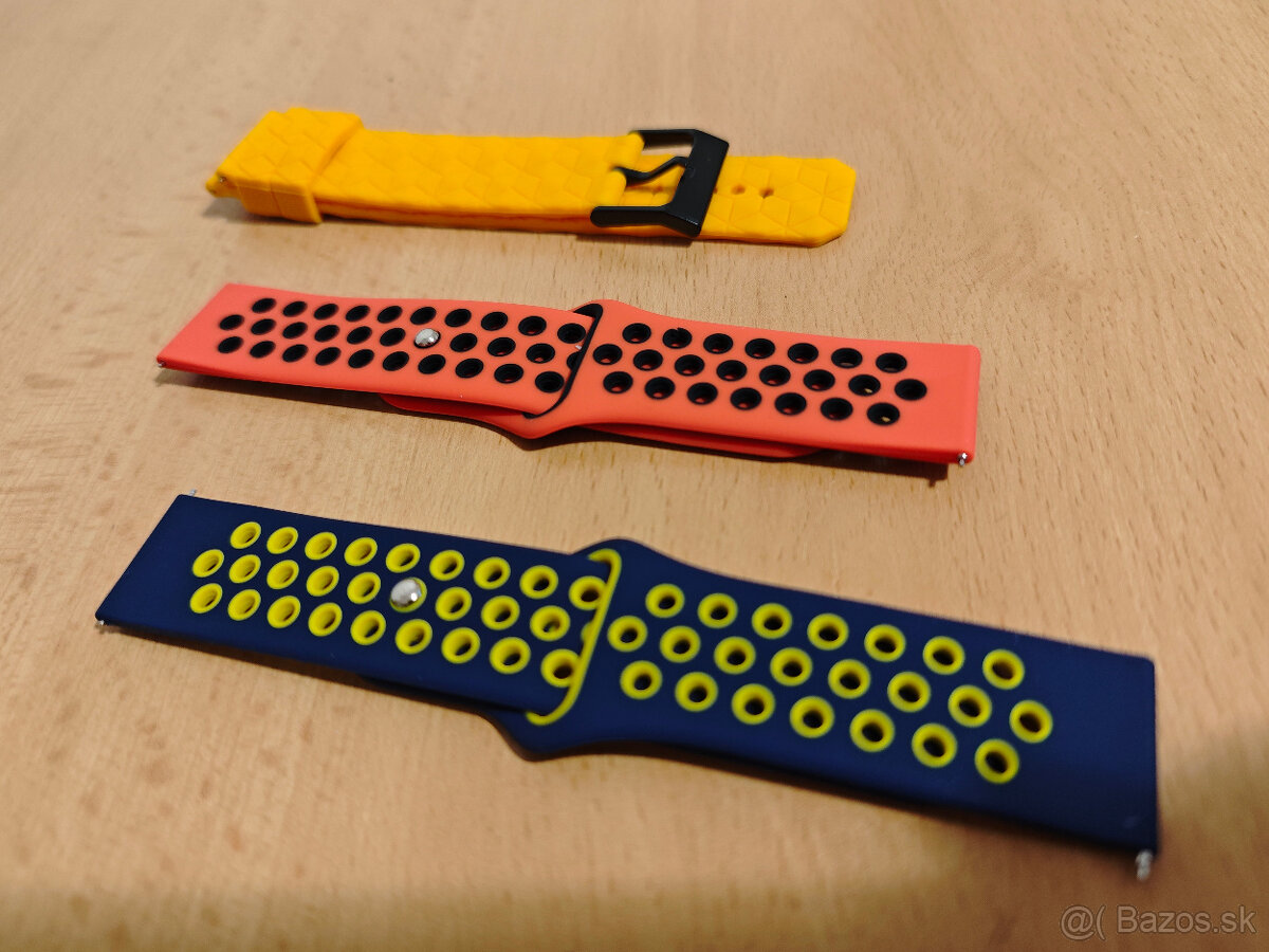 Predám 3x športový remienok na hodinky 22 mm