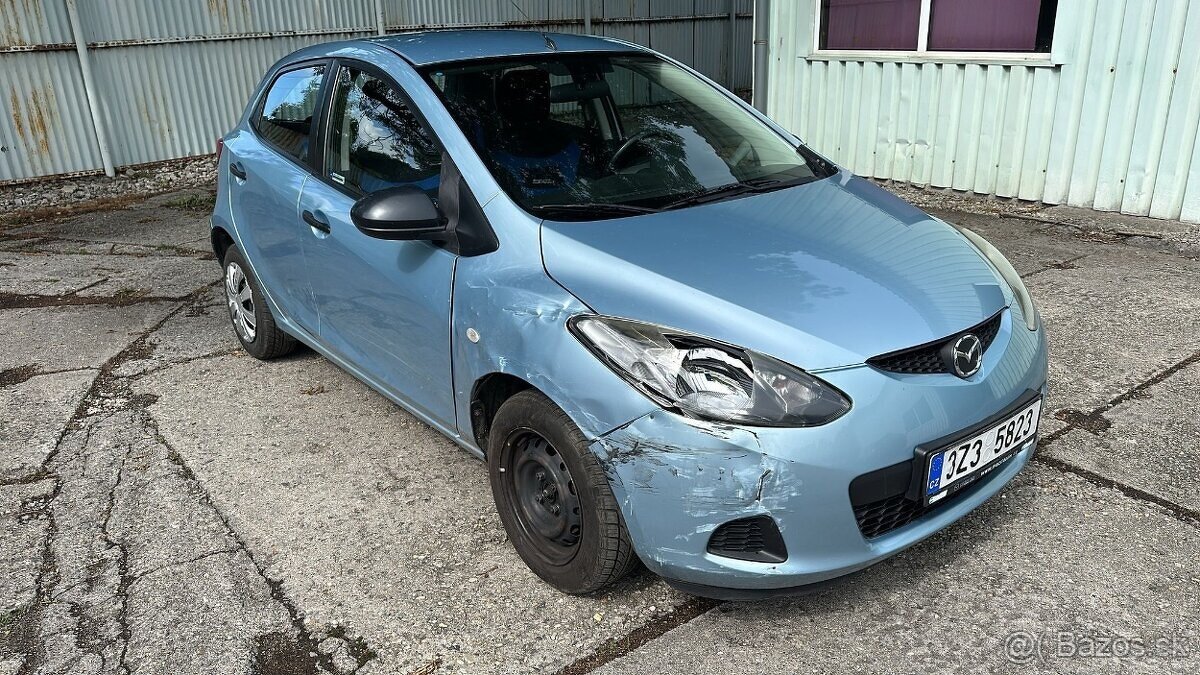 MAZDA 2 1,4 55 KW,ROK 2008 ,NAJ 127 TKM, PLNĚ POJÍZDNÉ,DOHOD