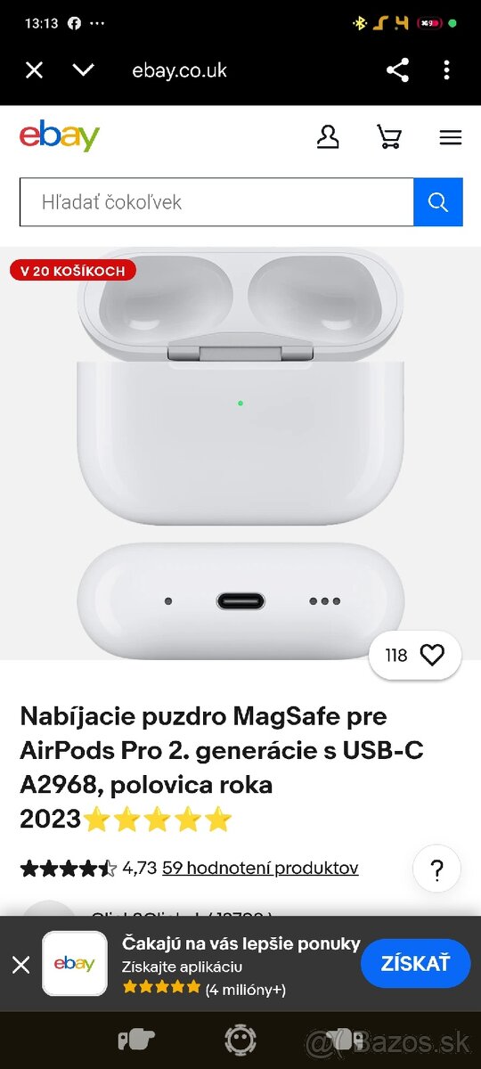 Apl AirPods pro 2 generácie usb c