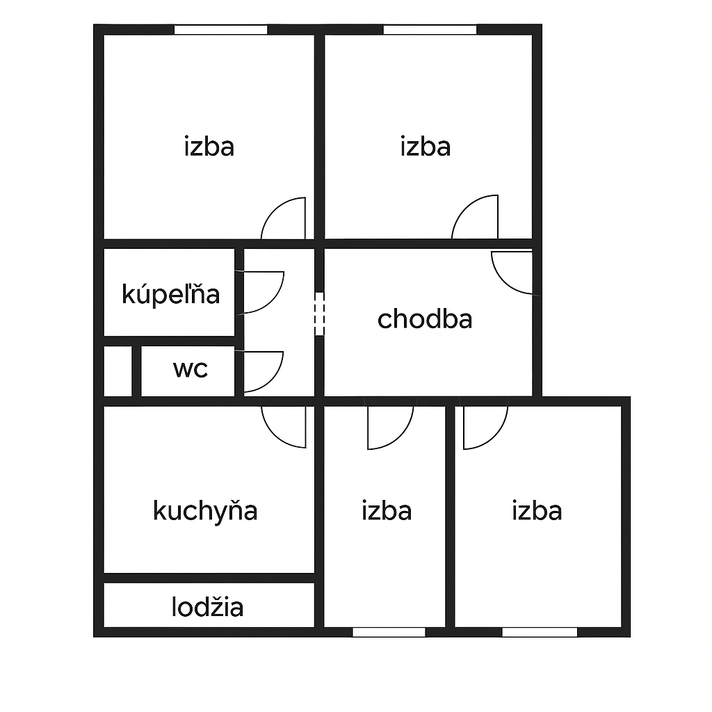 Ponúkam na predaj 4 izbový byt KVP