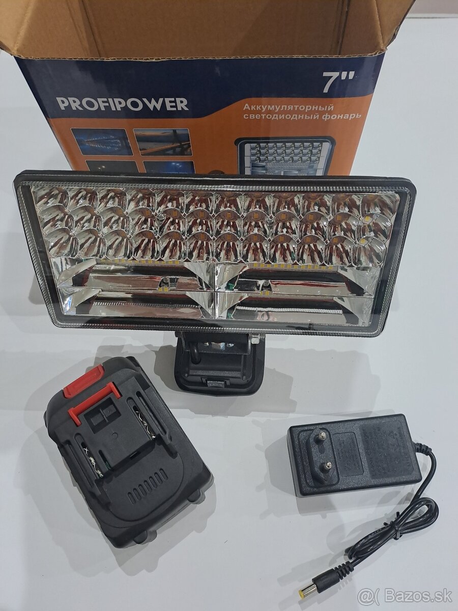 Bezdrôtové pracovné svetlo LED s dobíjateľnou LiIon batériou