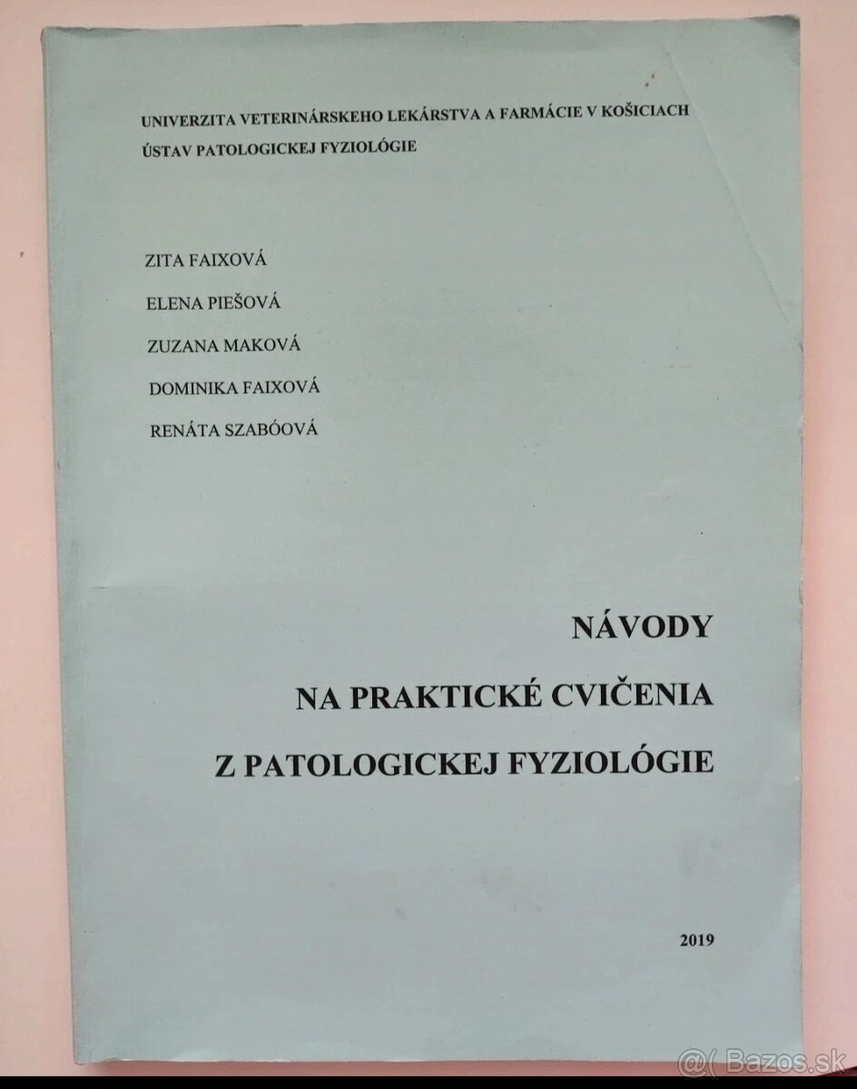 Kniha uvlf farmácia a veterinárne lekárstvo vvl
