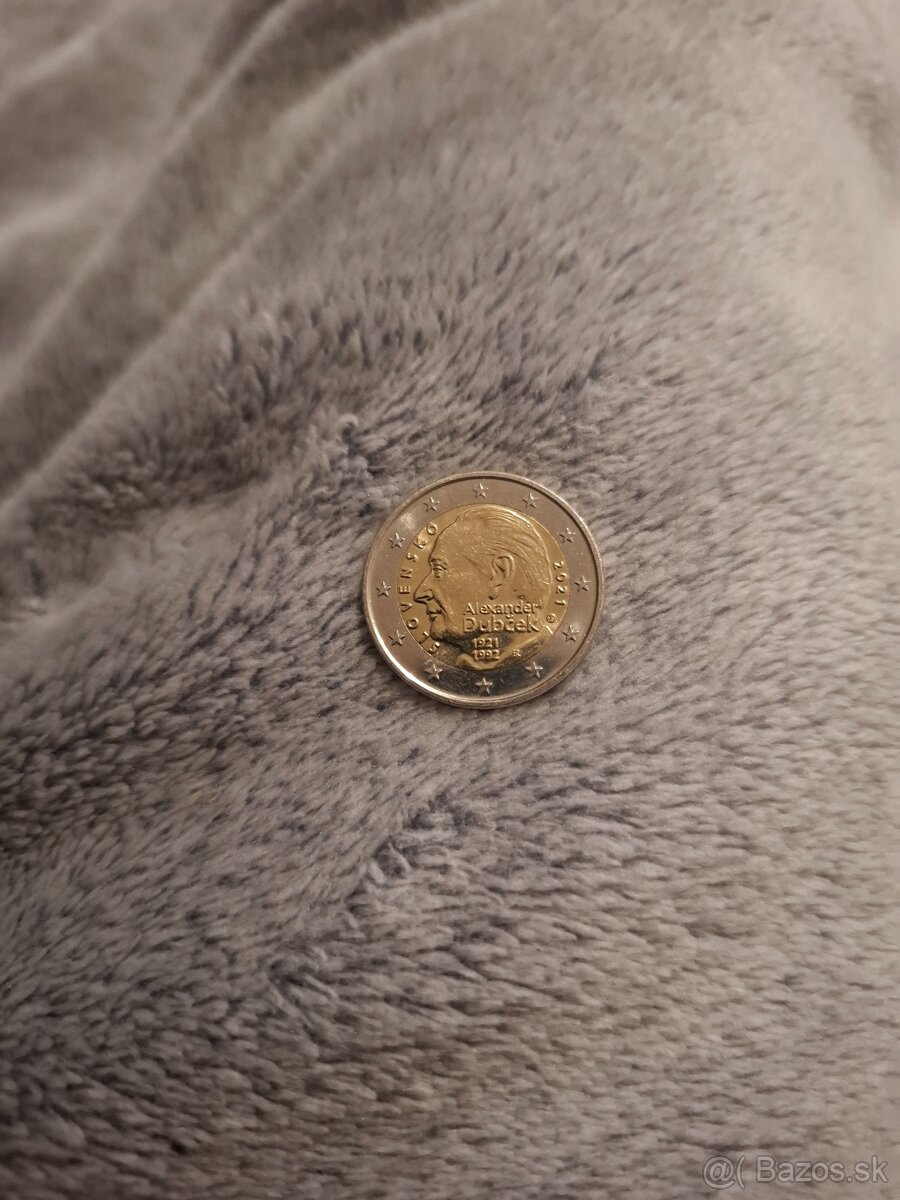2 eurova pamätnà minca Dubček