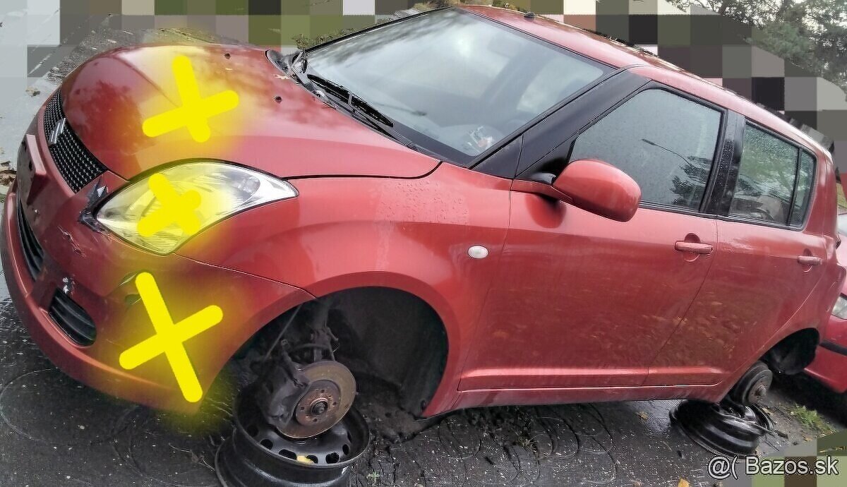 Suzuki SWIFT 1.3 2008 predám MOTOR M13A, DVERE, riadenie a i