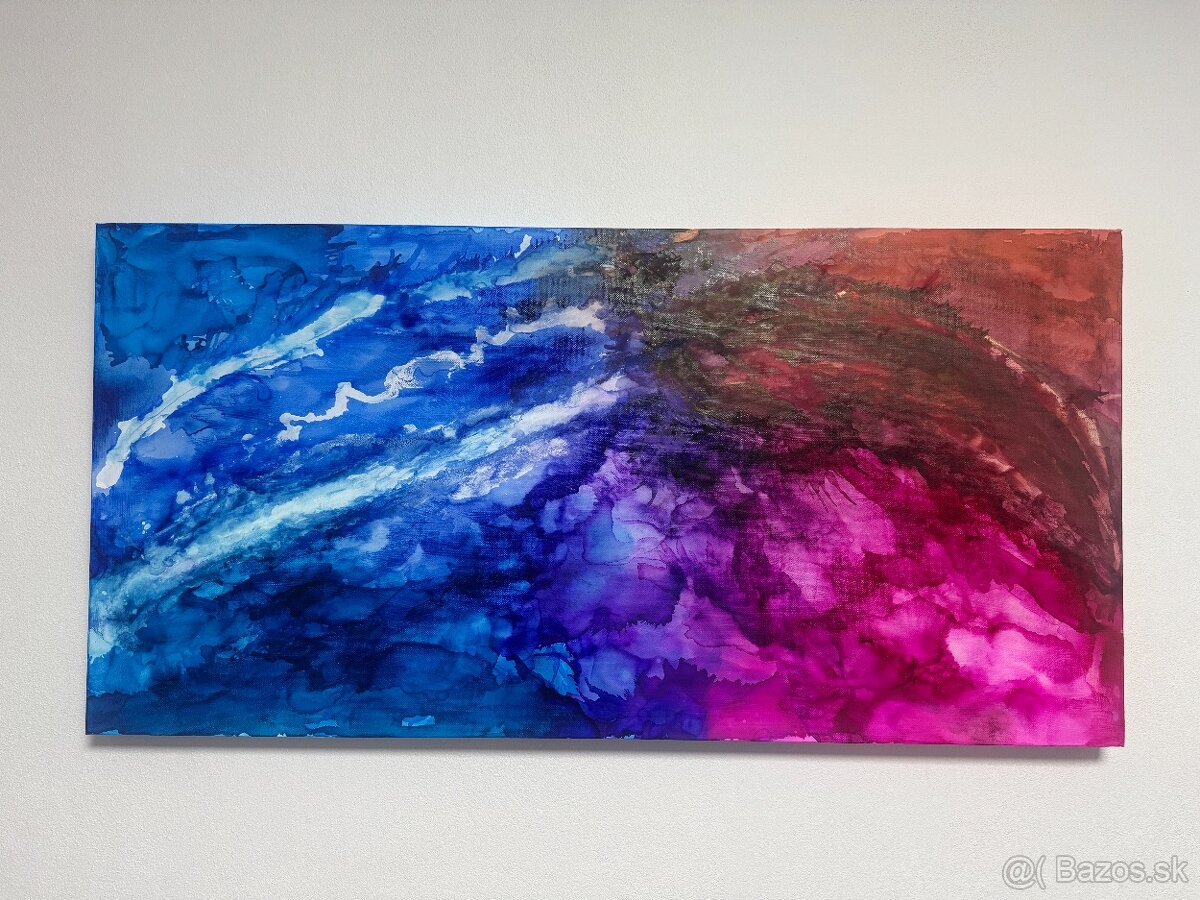 Predám originálny obraz Ragnarök: Oheň a Chaos 100 x 50 cm