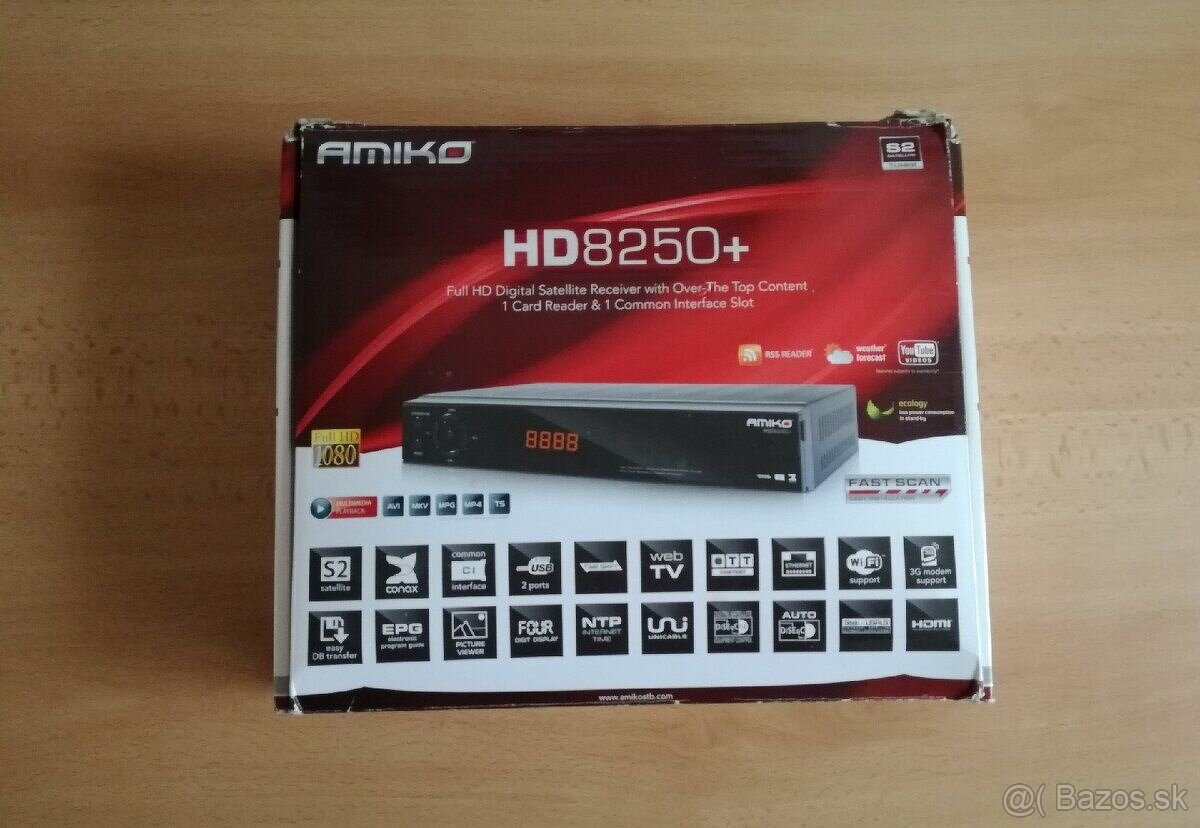 digitálny satelitný prímač HD8250+