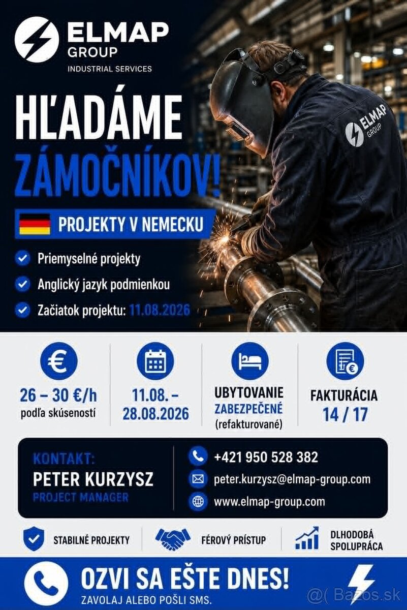 🔧 HĽADÁME ZÁMOČNÍKOV DO NEMECKA 🇩🇪