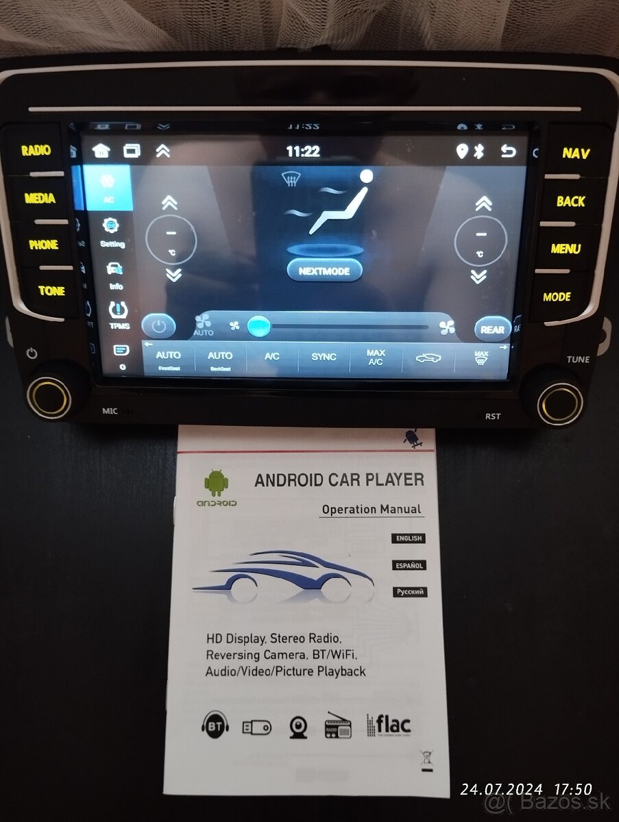 Autoradio CarPlay Android Škoda Wolkvagen