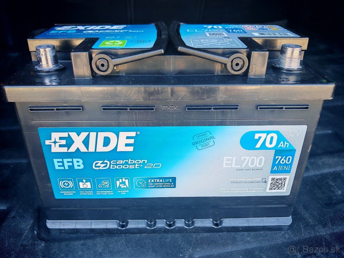 Autobatéria EXIDE 70Ah 760A Štart-stop