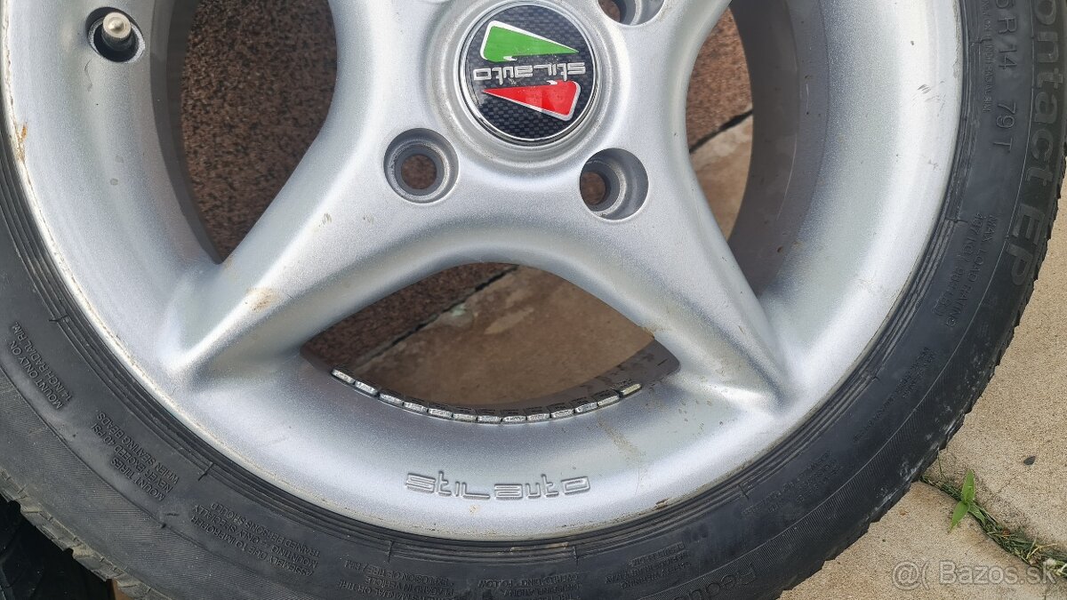 Predam 4x disky StilAuto R14 s pneu Continental 165/65 r14
