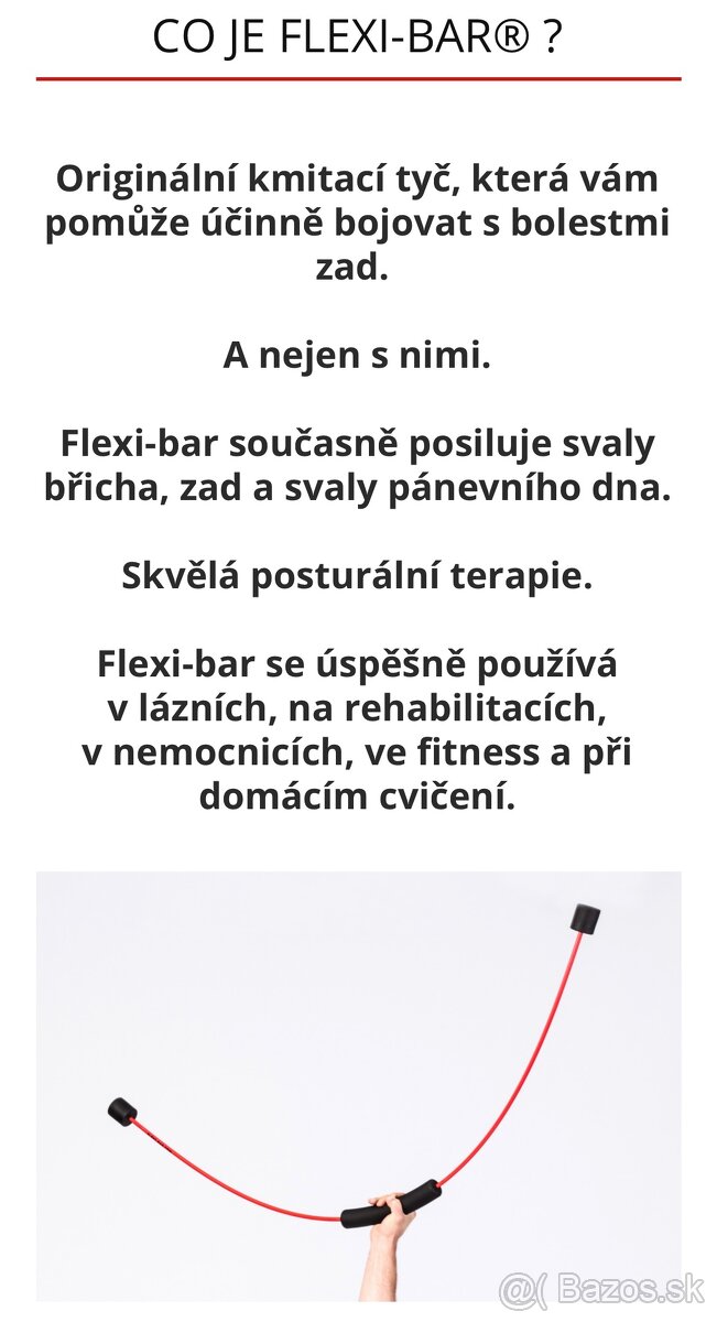 FLEXI BAR - rehabilitacna a fitness pomôcka