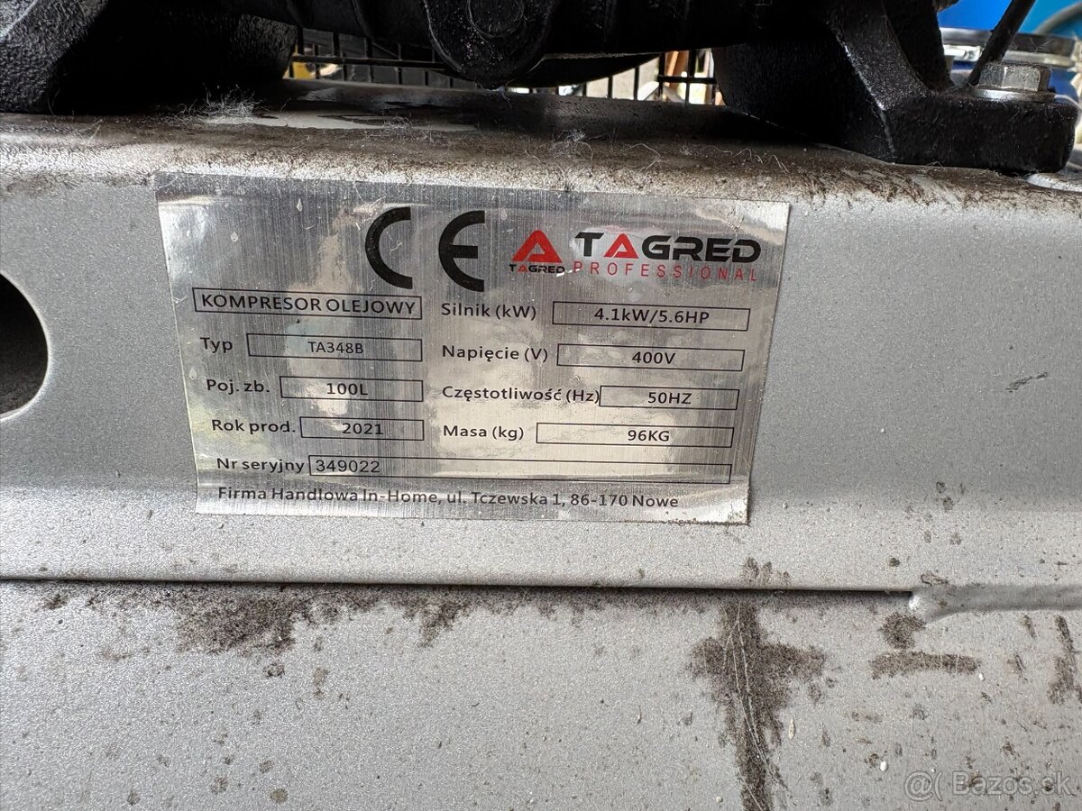 Kompresor TAGRED TA348B 100L