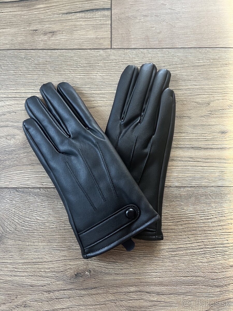 Uplne nove damske cierne kozene rukavice
