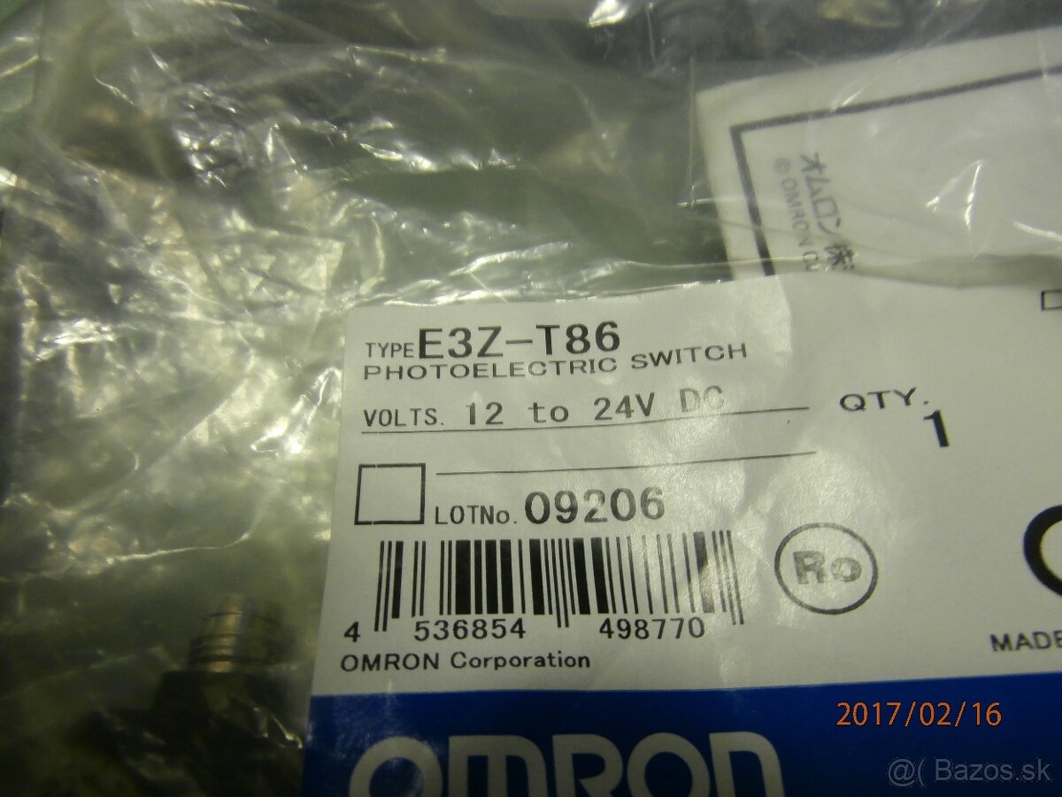 Fotoelektrický snimač E3Z-T86,0-15m,PNP.