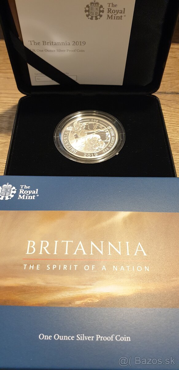 Britannia, Strieborné Proof mince 2015,2016,2018,2019