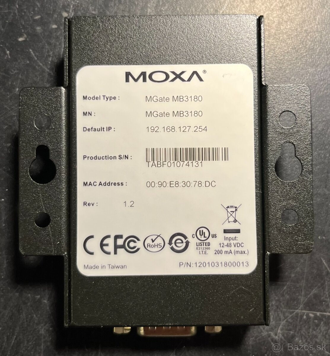 MOXA priemyselný prevodník MGate MB3180/EU V1.2