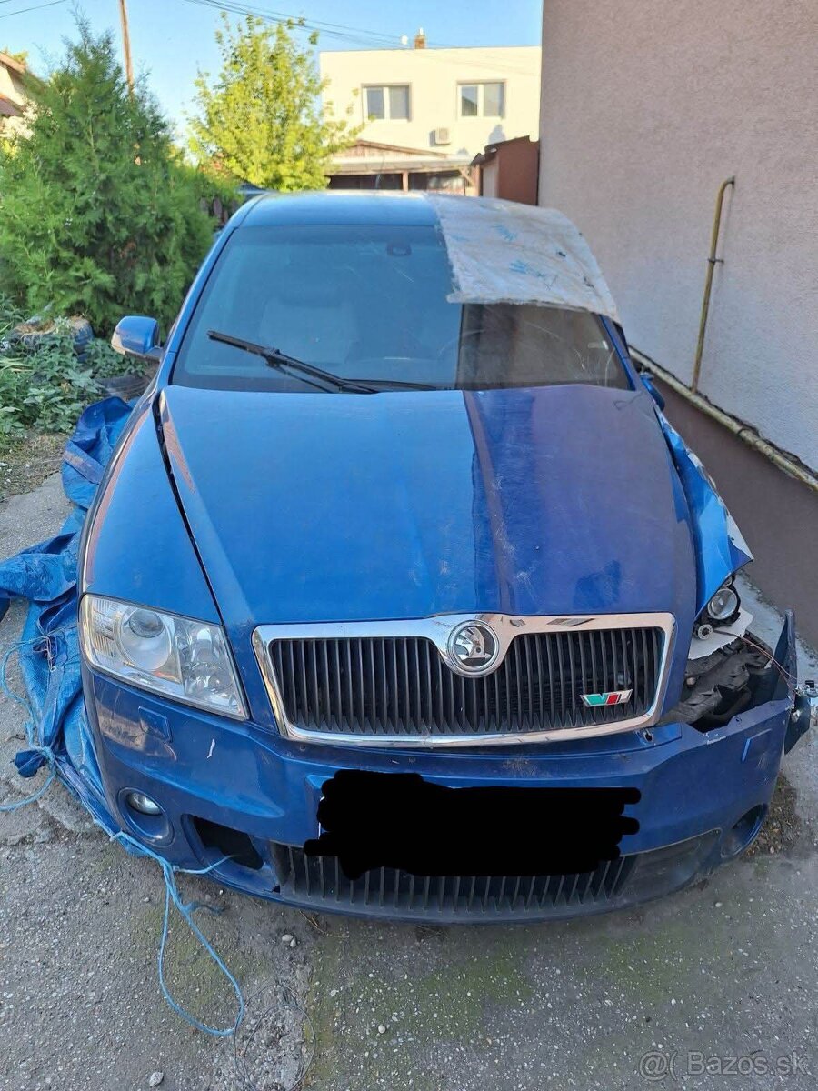 Rozpredám havarovanú Škoda Octavia 2 RS 2.0tfsi