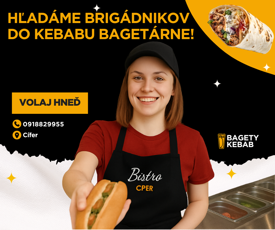 Hľadáme brigádničku/ka do kebabu, bageterie v Cíferi