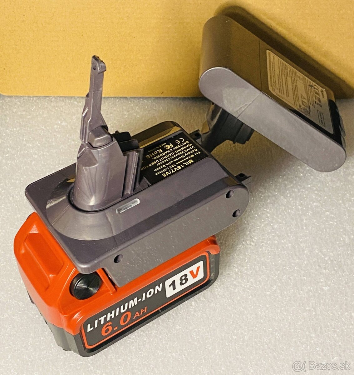 Akumulátorový adaptér/konvertor pre vysávač Dyson V7/V8.