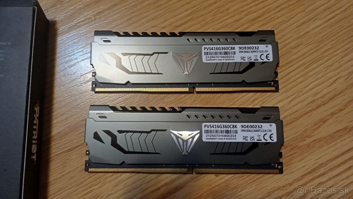 Predám RAM DDR 4 3600 MHz , 16GB (2x8GB)
