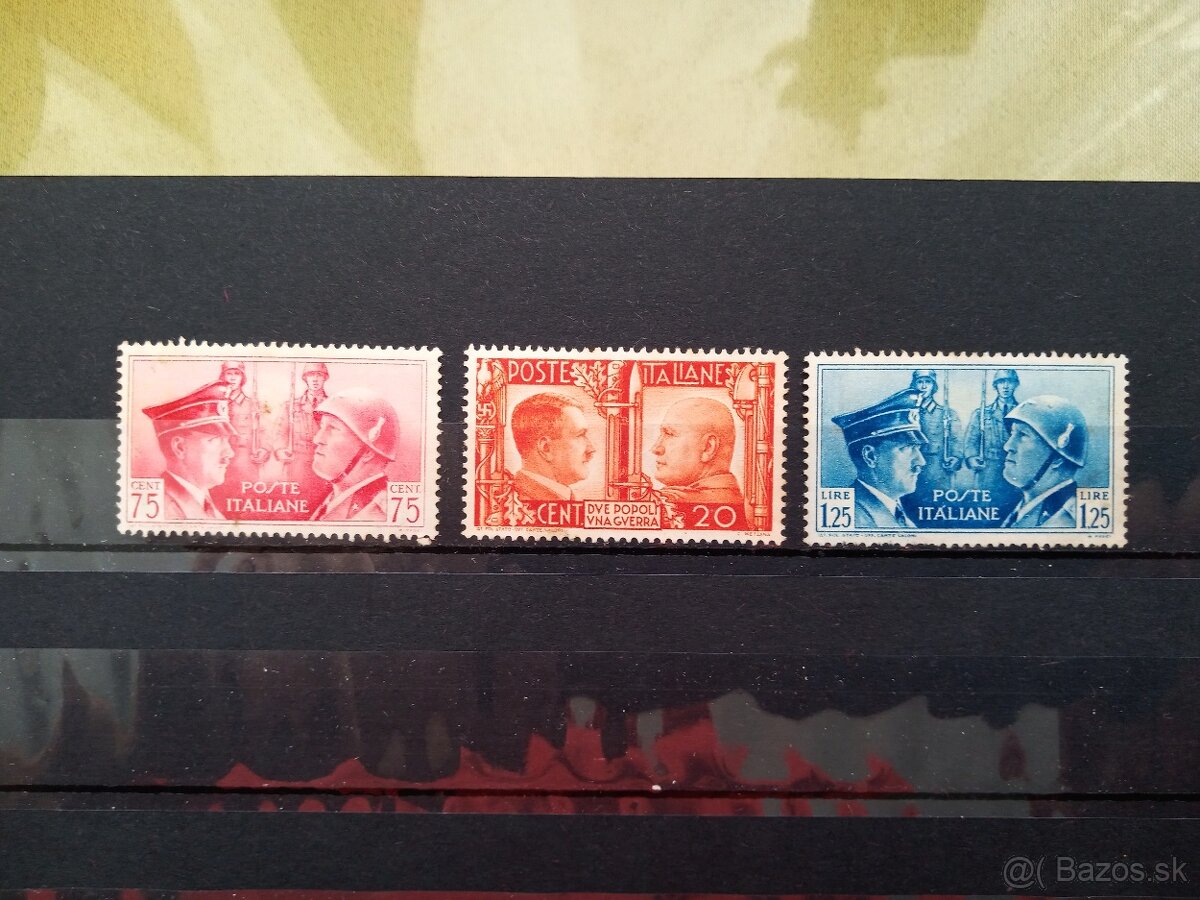 Poštové známky č.318 - Taliansko - AH a Mussolini