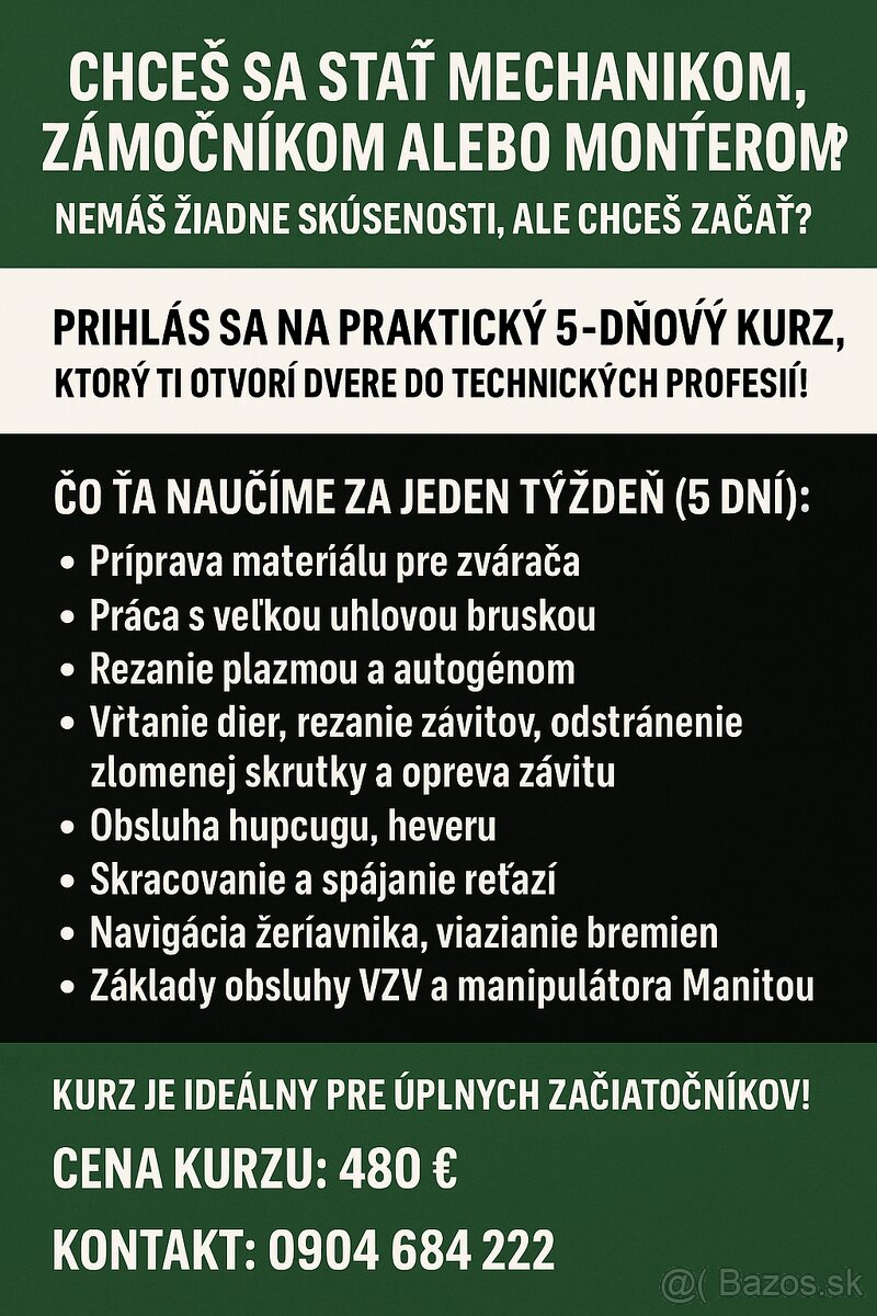 Ponuka praktických kurzov