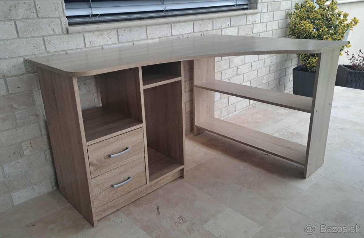 Rohový písací stôl