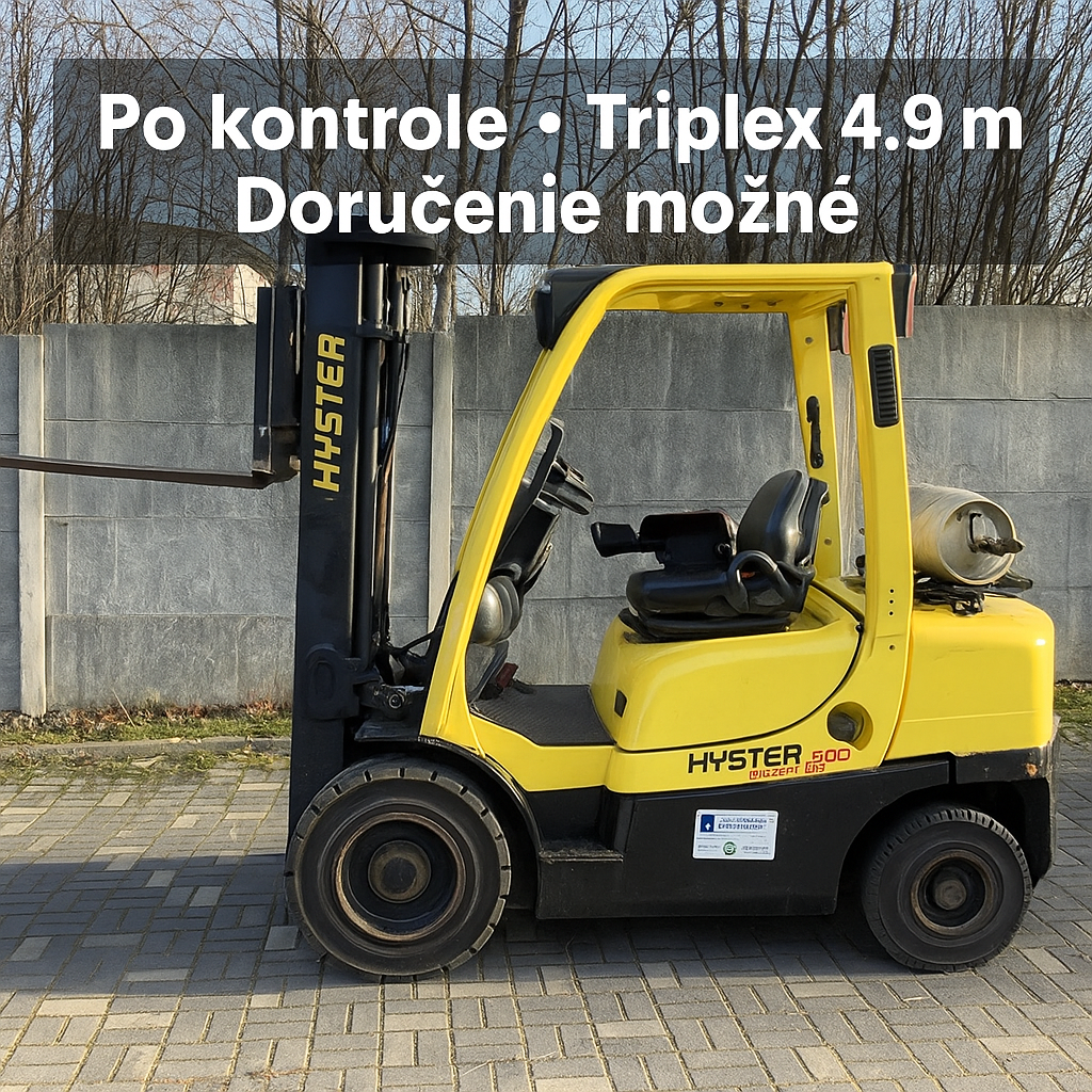 Hyster H3.0FT – LPG 3t, Triplex 4.9m, Mazda F2, po kontrole