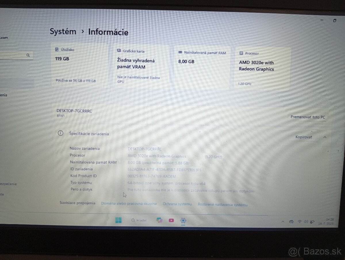Predám Lenovo idepad 3